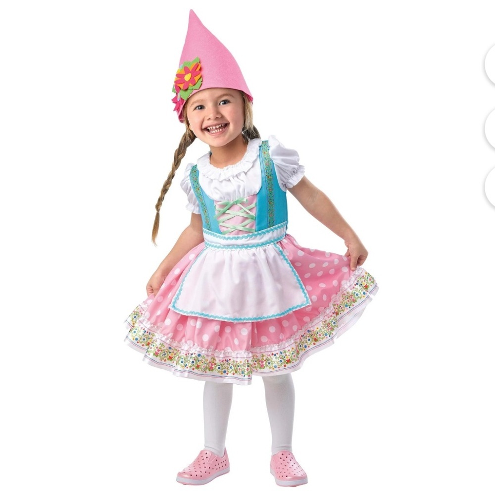 Garden Gnome Toddler Girl Costume Play Halloween NEW Size 12-18 Month